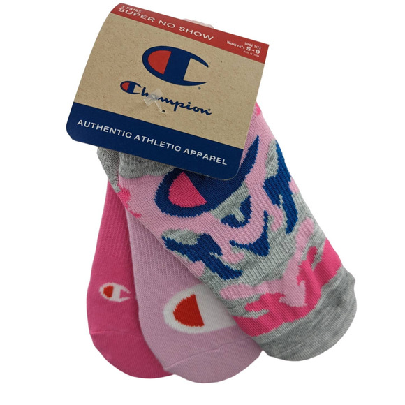 Champion No Show Socks Women's 3 Pack - Picture 3 of 7